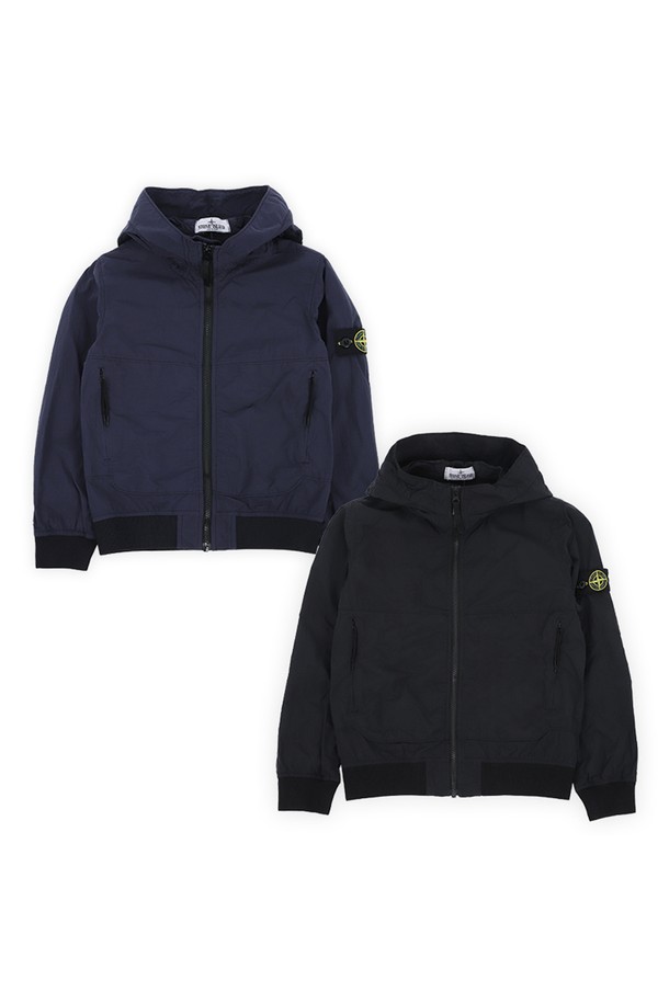 STONE ISLAND - 의류 - 스톤 키즈 와펜 패치 윈드 봄버 자켓(2종택) 781640530