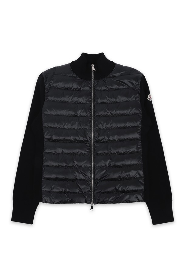 MONCLER - 자켓/점퍼 - 몽클레어 여성 로고 패치 울 믹스 집업 자켓(블랙) 9B00025 M1131 999