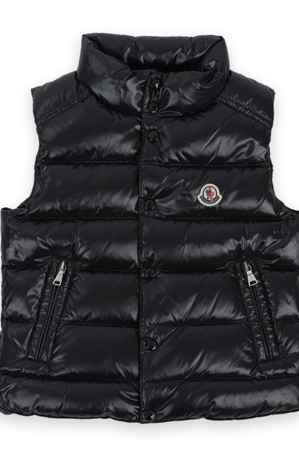 MONCLER - 키즈아우터 - 몽클레어 키즈 TIB 로고 패치 패딩 조끼(블랙) 1A12620 68950 999