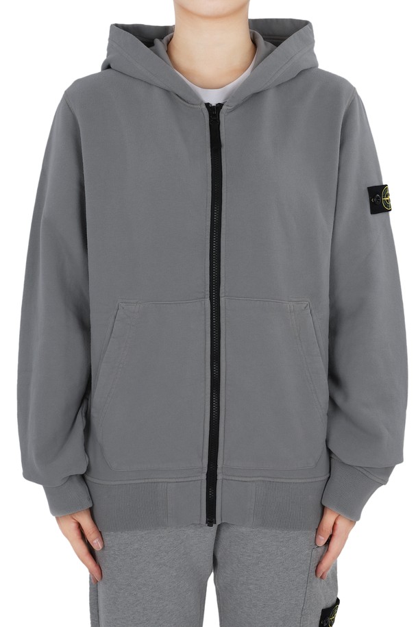 STONE ISLAND - 자켓/점퍼 - 스톤 와펜 패치 후드 집업 자켓(그레이) 811660720 V0064 14A (성인착용가능)