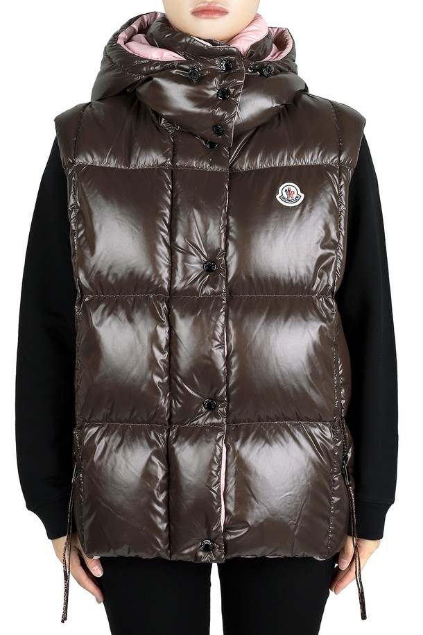 MONCLER - 베스트 - 몽클레어 여성 LUZULE 다운 패딩 조끼(브라운/핑크) 1A00139 68950 263