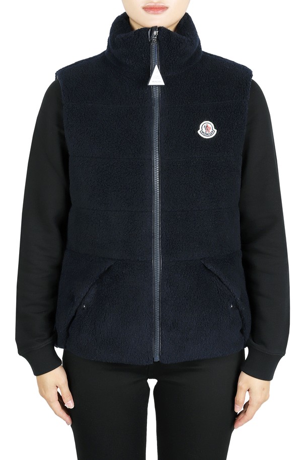 MONCLER - 베스트 - 몽클레어 COLBRICON 리버시블 테디 패딩 조끼(네이비) 1A00113 809BY 742 12,14A (성인착용가능)