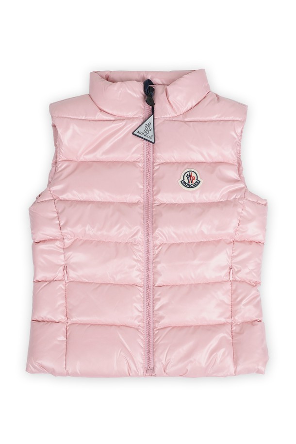 MONCLER - 키즈아우터 - 몽클레어 키즈 GHANY 로고패치 패딩 조끼(핑크) 1A52810 68950 523 8,10A