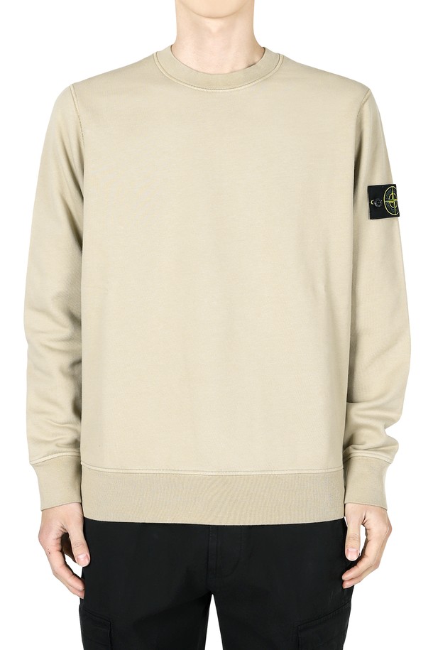 STONE ISLAND - 스웨트셔츠 - 스톤 남성 와펜 패치 오가닉 코튼 플리스 맨투맨(데저트) K1S15 6100044S0051 V009A