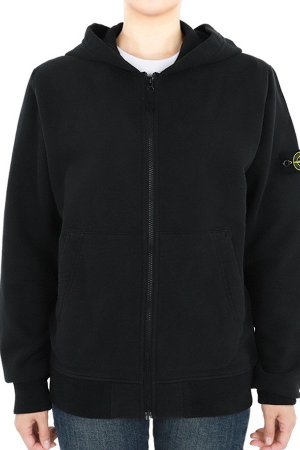 STONE ISLAND - 자켓/점퍼 - 스톤 와펜 패치 후드 집업 자켓(블랙) 811660720 V0029 14A (성인착용가능)