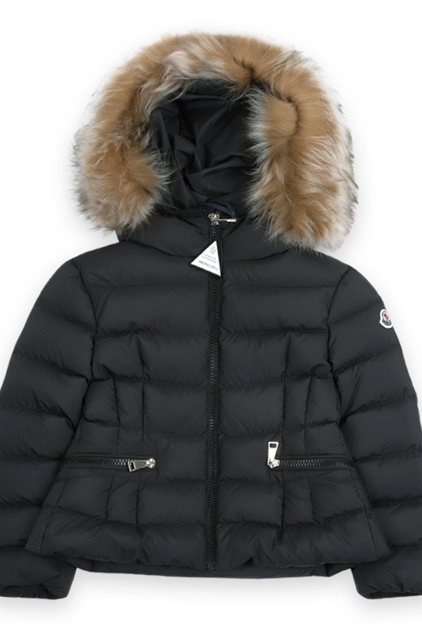 MONCLER - 키즈아우터 - 몽클레어 키즈 BOEDTTE 후드 퍼 다운 패딩 자켓(블랙) 1A00047 54A81 999 8,10A