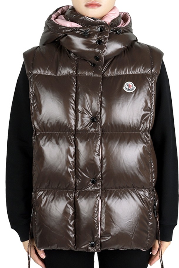 MONCLER - 베스트 - 몽클레어 여성 LUZULE 다운 패딩 조끼(브라운/핑크) 1A00139 68950 263