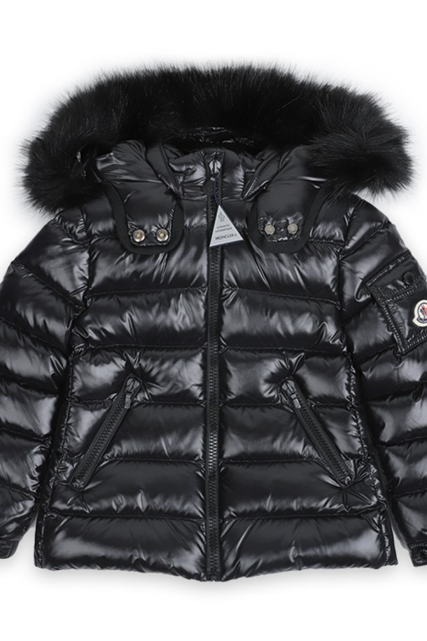 MONCLER - 키즈아우터 - 몽클레어 키즈 BADYF 다운 후드 퍼 패딩 자켓(블랙) 1A00109 C0064 999 8,10A