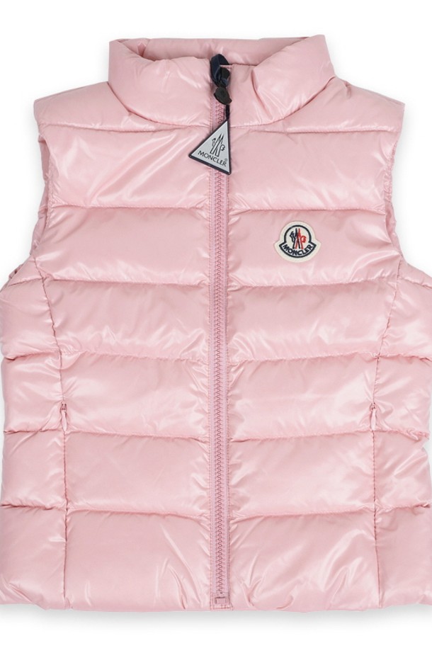 MONCLER - 키즈아우터 - 몽클레어 키즈 GHANY 로고패치 패딩 조끼(핑크) 1A52810 68950 523 8,10A