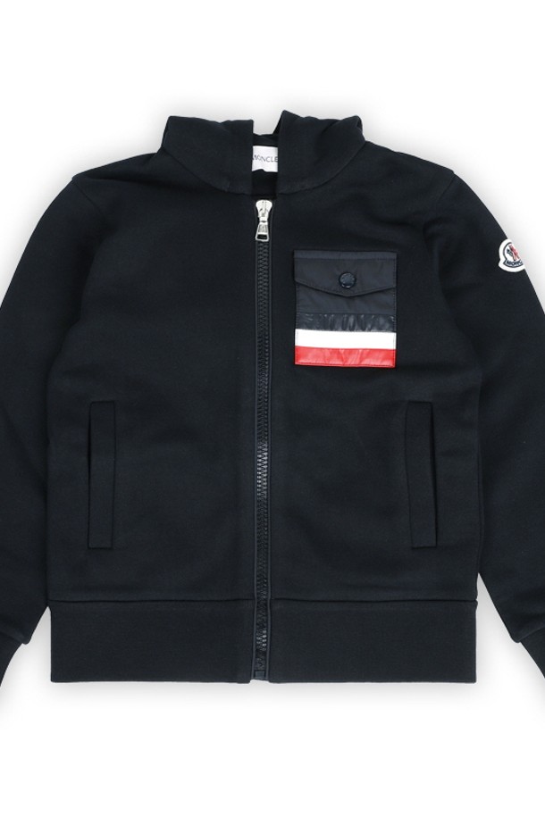 MONCLER - 키즈아우터 - 몽클레어 키즈 삼선 포켓 후드 집업 자켓(네이비) 8G00031 899PS 778