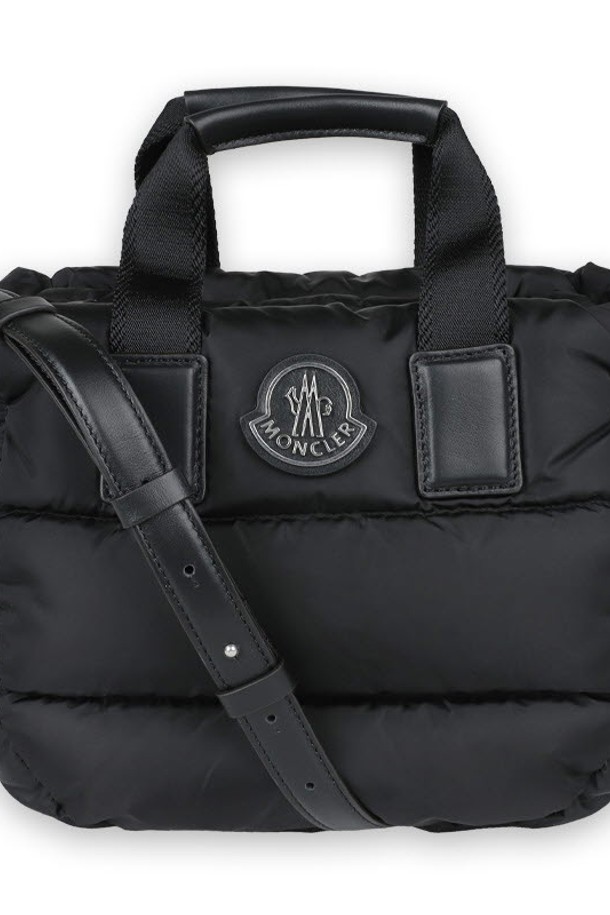 MONCLER - 토트백 - 몽클레어 CARADOC 로고 패치 나일론 패딩 토트백(블랙) 5L00014 M4422 999