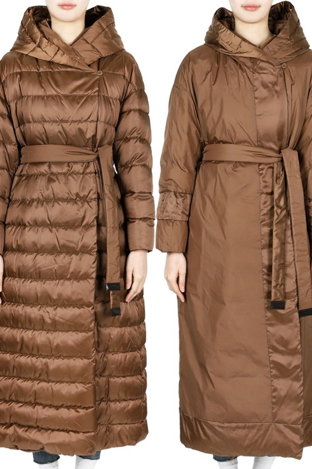 MAX MARA - 패딩 - 막스마라 여성 더큐브 NOVELO 리버시블 롱패딩 자켓(브라운) 2429496015600 097