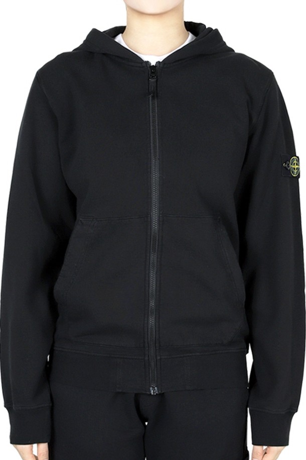 STONE ISLAND - 자켓/점퍼 - 스톤 와펜 패치 후드 집업 자켓(블랙) K1S16 6100010S0040 V0029 14A (성인착용가능)