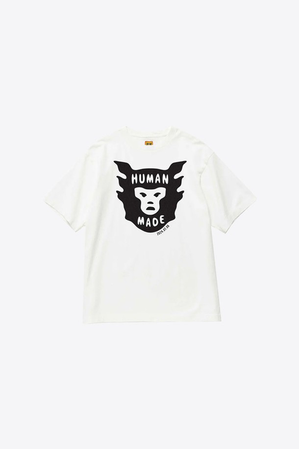 HUMAN MADE - 반팔티셔츠 - 휴먼메이드 데일리 반팔 티셔츠 (화이트) HM27TE0706