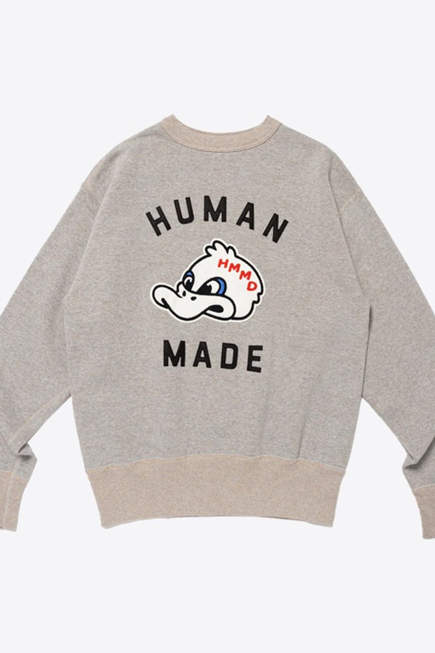 HUMAN MADE - 스웨트셔츠 - 휴먼메이드 츠리아미 스웨트셔츠 맨투맨 (그레이) HM28CS029