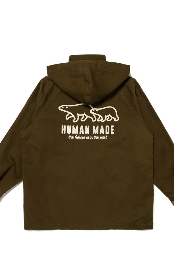 HUMAN MADE - 블루종/점퍼 - 휴먼메이드 후드 코트 자켓 (올리브드랩) HM28JK028