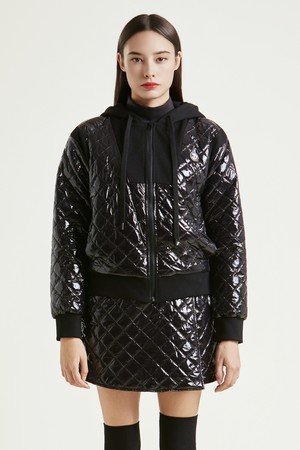 후드 풀집업 퀼트 패딩 자켓_BLACK-a