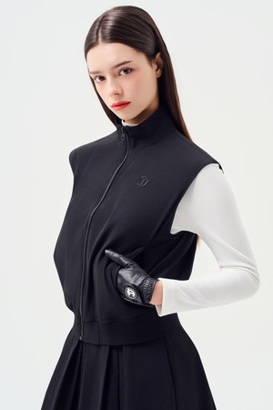 유틸리티 심플 우븐 베스트_BLACK-a