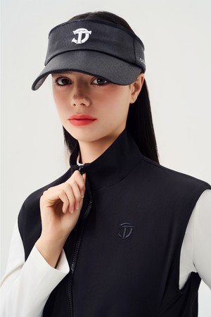 씨티 로고 코튼 선바이저_BLACK-a