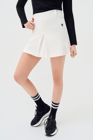 빅포켓 프론트 플리츠 스커트_WHITE-a