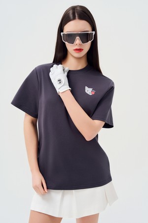 캣 로고 하프 슬리브(냉감)