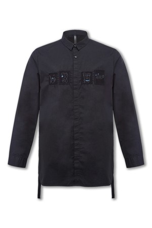 닥터퍼니스트 면 패치워크 셔츠 블랙 FJCMBC13A