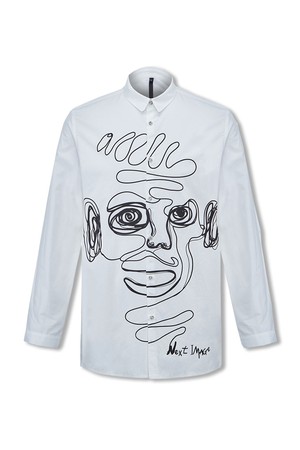 닥터퍼니스트 면 아트워크 셔츠 화이트 FJCMBC06A