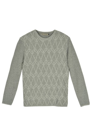 닥터퍼니스트 울캐시혼방 다이아몬드 케이블 니트 그레이 FJDMKT55A