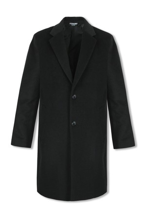 울혼방 스탠다드핏 체스터코트 블랙 RMDIBH91A