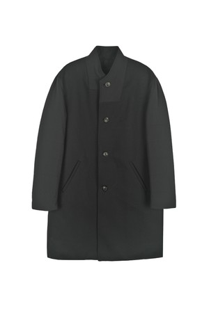 면 컷아웃 트렌치 코트 네이비 FMKPBH05A