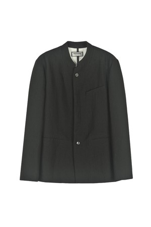 레이온면마 미니멀 자켓 블랙 FMKPBJ02A