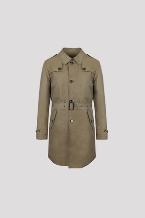 면혼방 외피 울캐시혼방 내피 패디드 트렌치 코트 베이지 PMCBBT82A