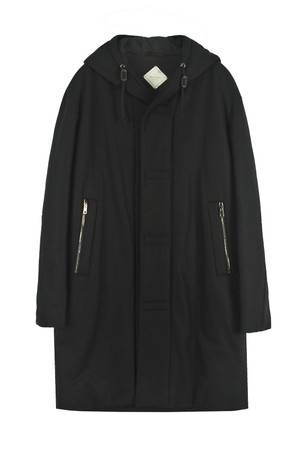 울혼방 히든스냅 패딩 점퍼 블랙 PMDBBH97A