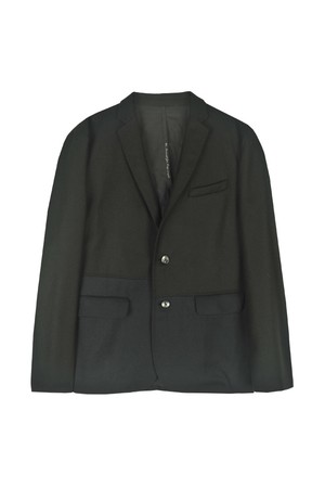 울 투톤 테일러드 자켓 블랙 FMLPBJ51A