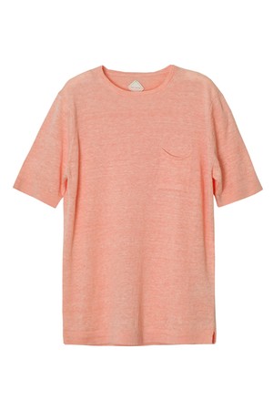 린넨 반팔 니트 멜란지 핑크 POBBKT56A