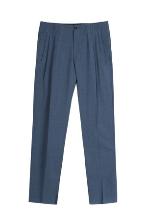 울 투턱 팬츠 블루 PNBCBP82A