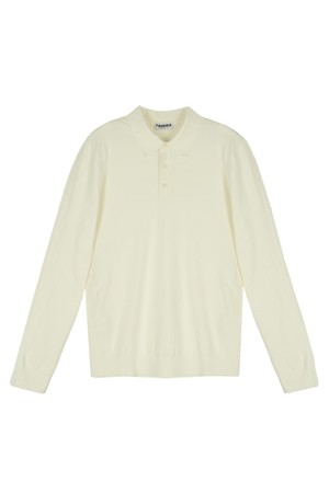 베이직 카라넥 긴팔 니트 아이보리 RNGPKT06A