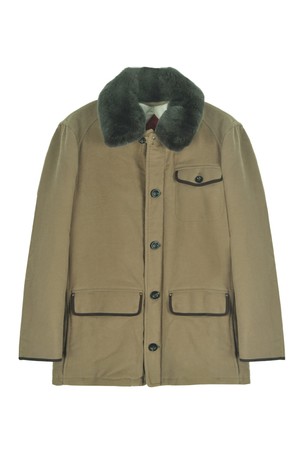 (ELIOS) 이태리 면 토끼털 배색 점퍼 베이지 RNCMBU02A