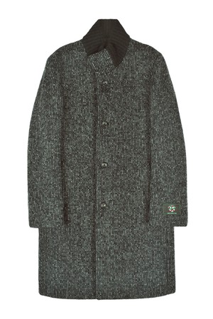 울혼방 하이넥 코트 다크그레이 RNLMBH64A