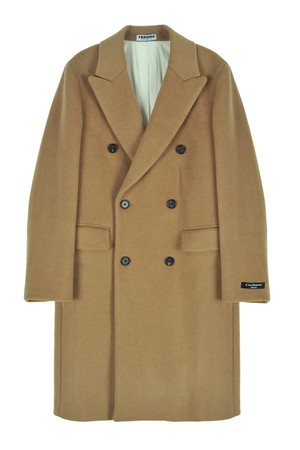 울캐시혼방 패디드 더블 코트 카멜 RNLMBH59A