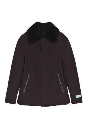 구스다운 양털배색 지퍼포켓 점퍼 더스티와인 RNDMBU65A