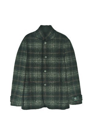 울혼방 플리스 안감 점퍼 브라운 체크 RNDMBU63A