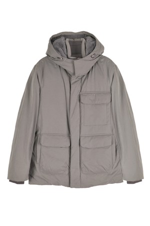 구스다운 후디드 패딩 점퍼 베이지 RNDMBU56A