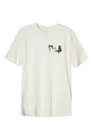 면 로고 포인트 티셔츠 오프화이트 POBCTT96A