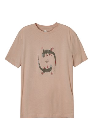 면 리자드 프린트 반팔 티셔츠 핑크 POBCTT84A