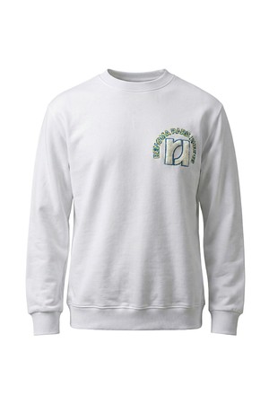 로고아트 오버핏 맨투맨 화이트 ROKMTT02A