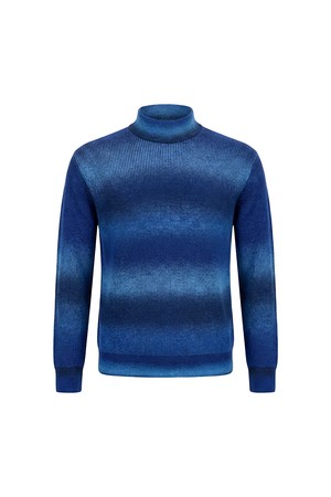 모혼방 반폴라 그라데이션 니트 블루 ROHMKT68A