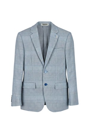 블루체크 스트레치자켓 다크블루 ROJMBJ51A