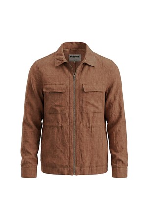 린넨 스트링 사파리점퍼 브릭 ROFMBU58A