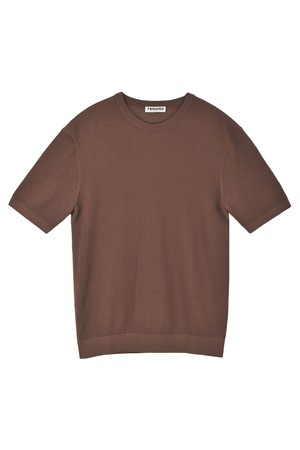 아크릴혼방 라운드니트 브라운 ROFPKT53A